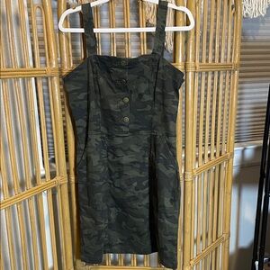 Love Fire Camouflage Sleeveless overall Dress